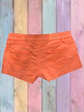 Ymi Orange Frayed Hem Jean Shorts NWOT